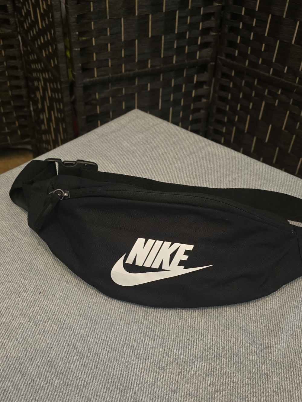 Nike Black Fanny Pack with White Swoosh